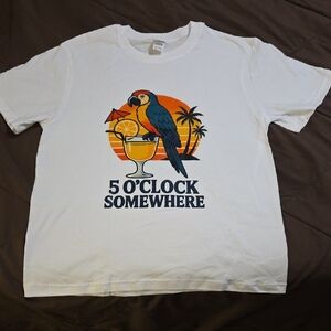 NEW>> Margaritaville 5 O'Clock Somewhere Tropical Teeshirt Size M